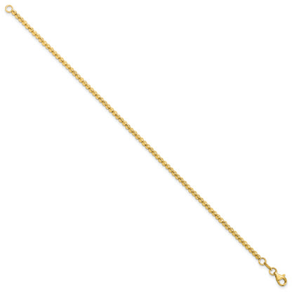 7.5 Inch 14K D/C Beaded Bracelet