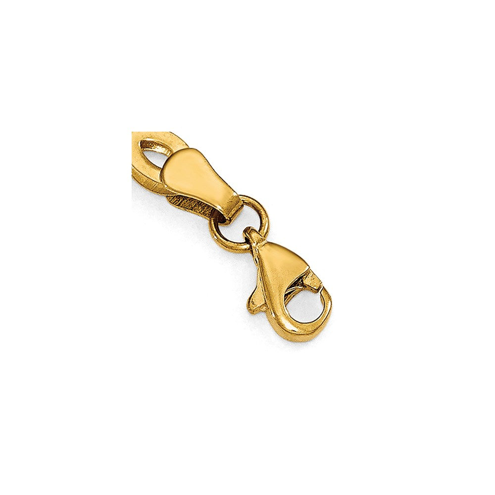 7 Inch 14K Polished Xoxo Bracelet