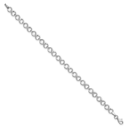 7 Inch 14K White Gold Polished Bracelet