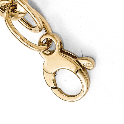 8 Inch 14K Two-Tone Polished D/C Fancy Link Bracelet