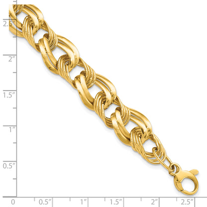 8 Inch 14K Polished Fancy Link Bracelet