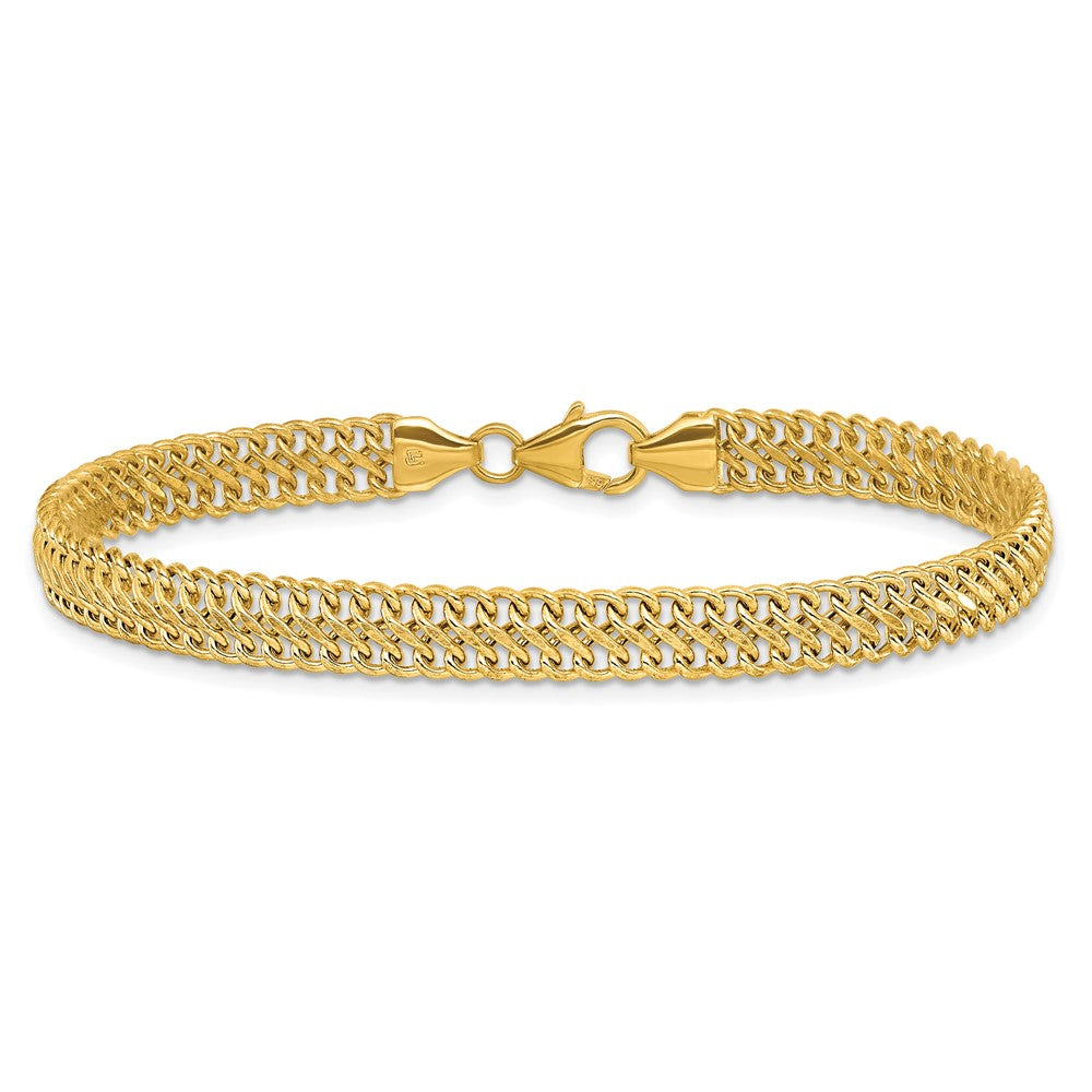 14K Yellow Gold Polished S Link Chain Bracelet