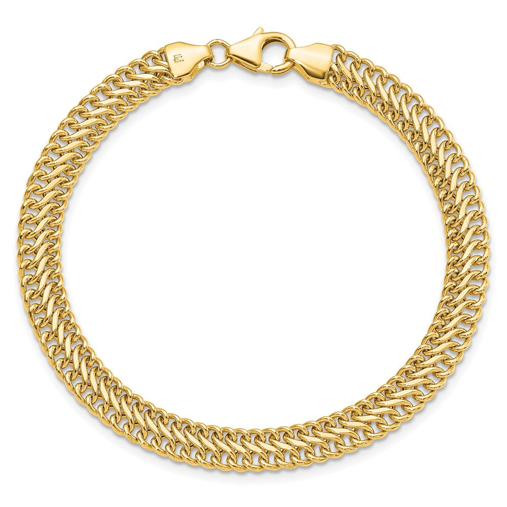 14K Yellow Gold Polished S Link Chain Bracelet
