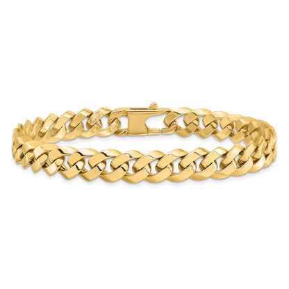 8 Inch 14K 8.5mm Beveled Curb Bracelet