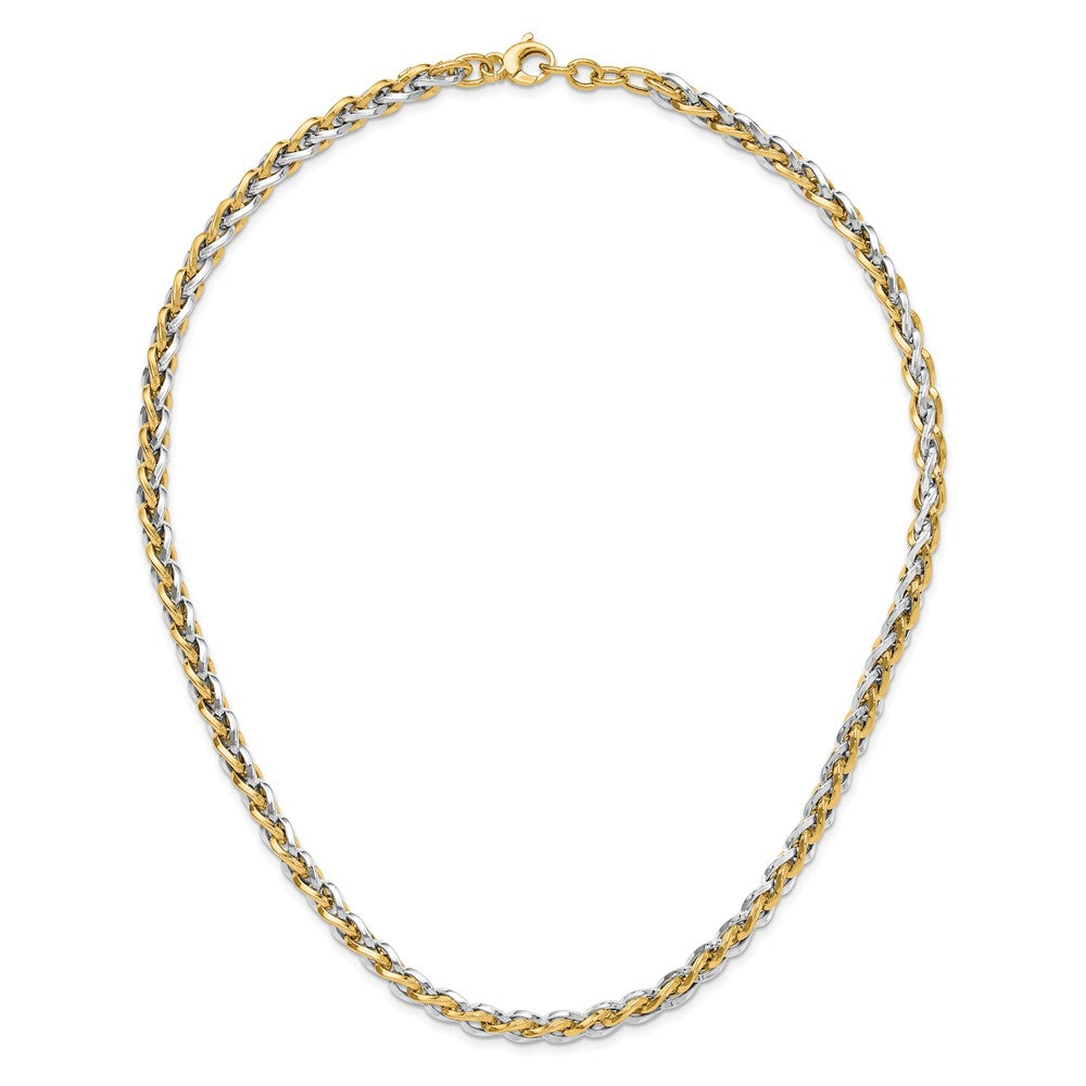 14K Two-Tone Polished Fancy Link Necklace