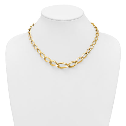 14K Yellow Gold Polished Fancy Link Necklace