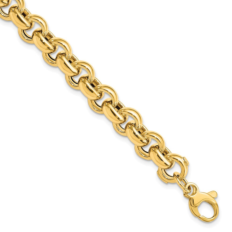 14K Yellow Gold Polished Rolo Link Bracelet