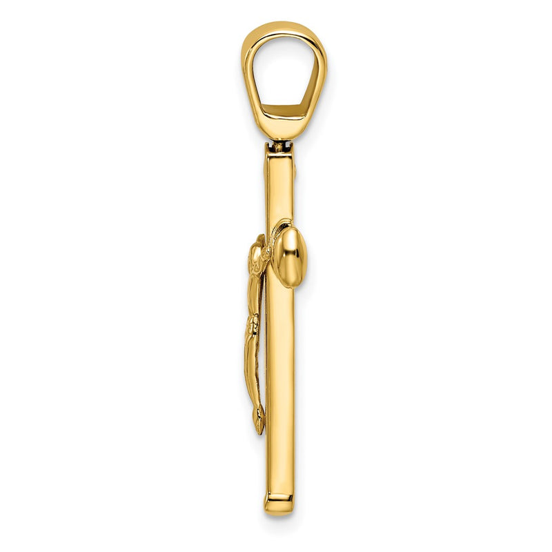 14K Yellow Gold Polished Crucifix Pendant