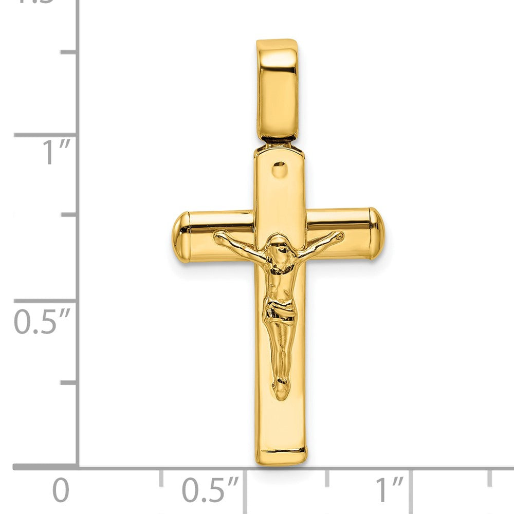 14K Yellow Gold Polished Crucifix Pendant