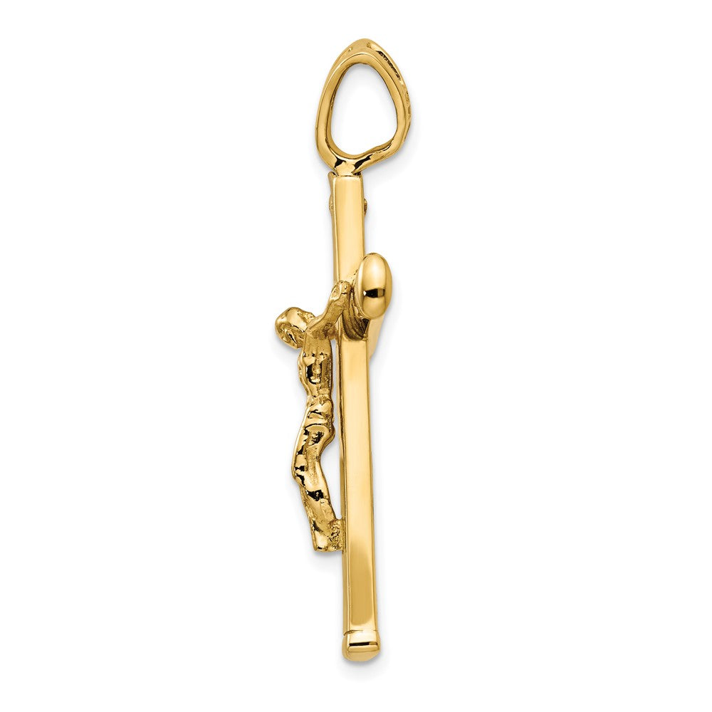 14K Yellow Gold Polished Crucifix Pendant
