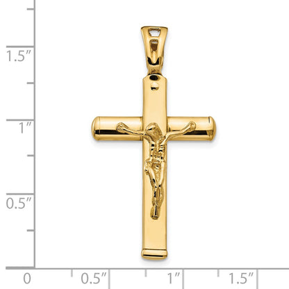14K Yellow Gold Polished Crucifix Pendant