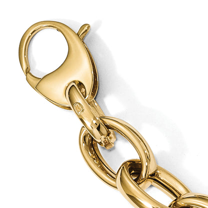 8 Inch 14K Polished Fancy Link 8In W/.5 Ext. Bracelet