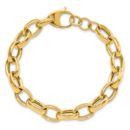 8 Inch 14K Polished Fancy Link 8In W/.5 Ext. Bracelet