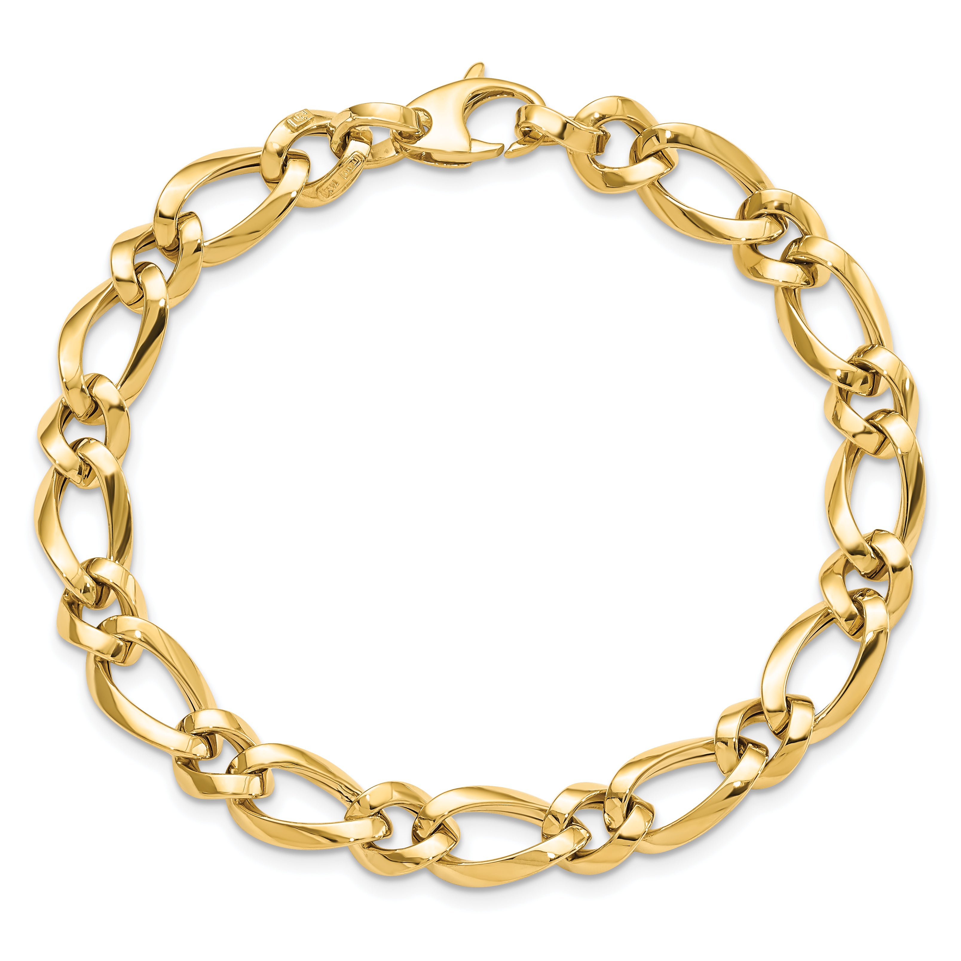 7.5 Inch 14K Polished Fancy Link 7.5In Bracelet