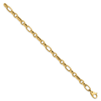 14K Yellow Gold Polished Fancy Link Bracelet