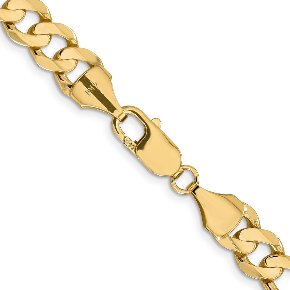 14k Yellow Gold 8.75mm Concave Open Figaro Chain Necklace