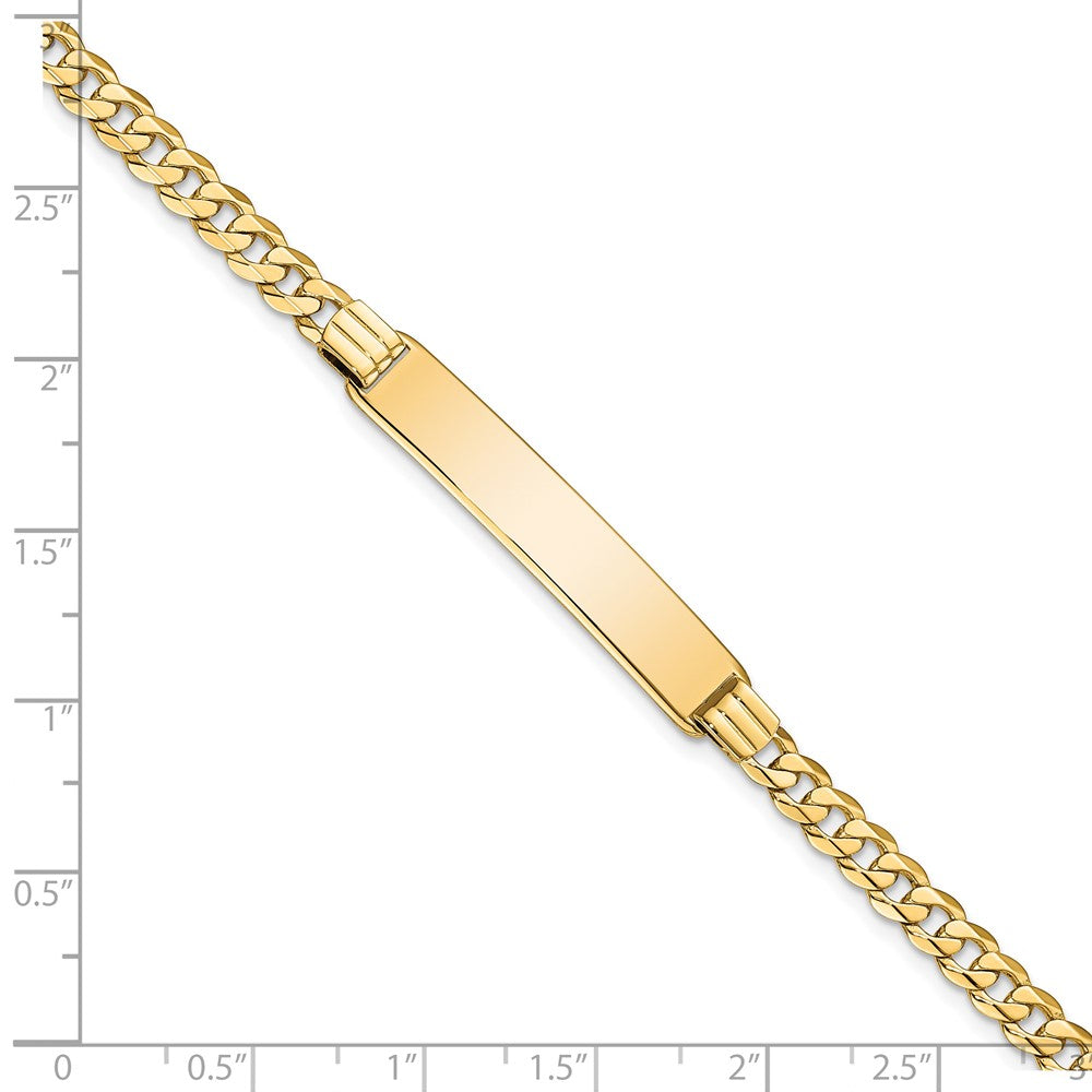 8 Inch 14K Curb Link Id Bracelet