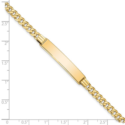 8 Inch 14K Curb Link Id Bracelet