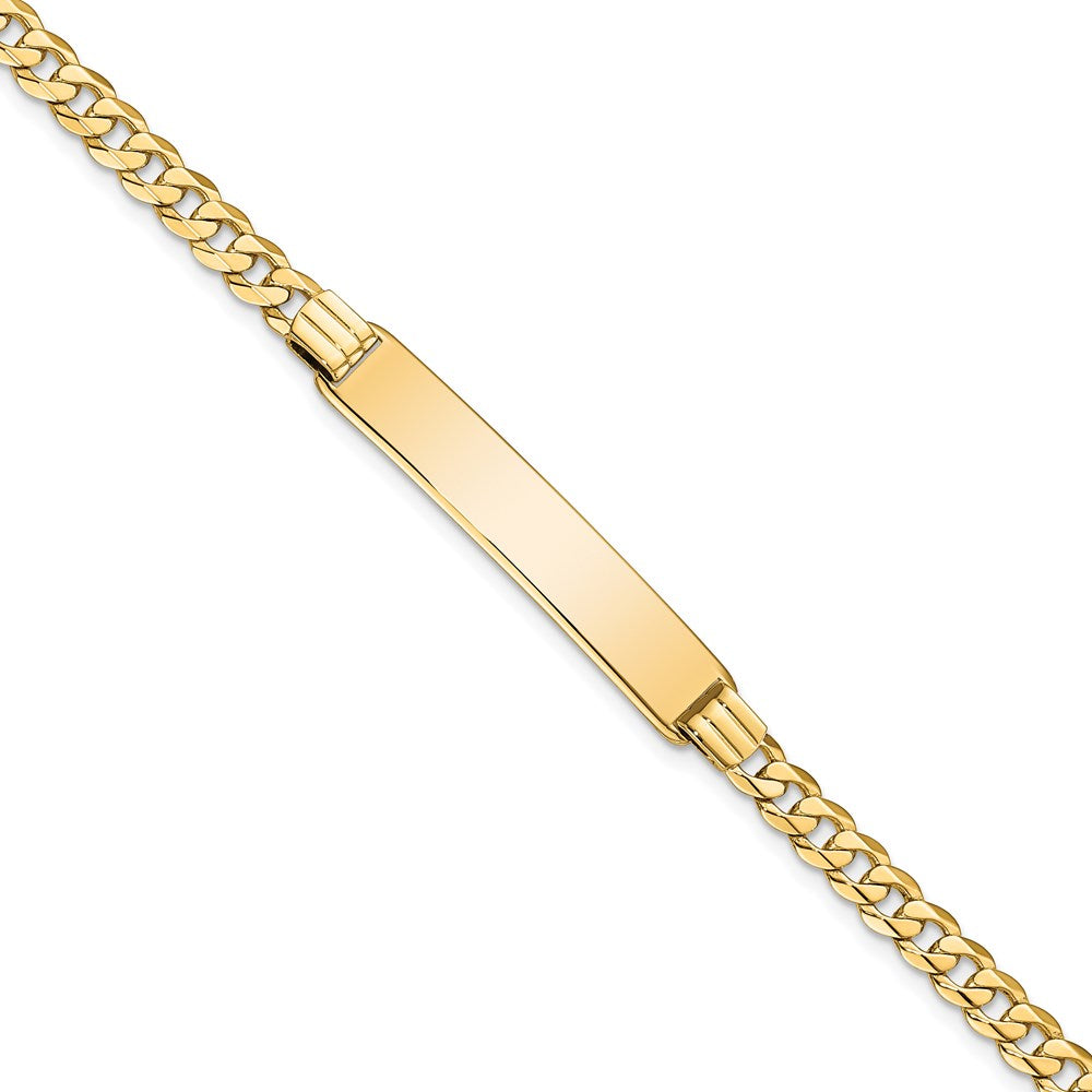 8 Inch 14K Curb Link Id Bracelet