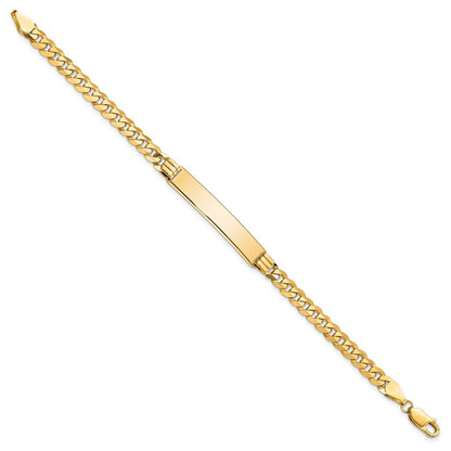 8 Inch 14K Curb Link Id Bracelet