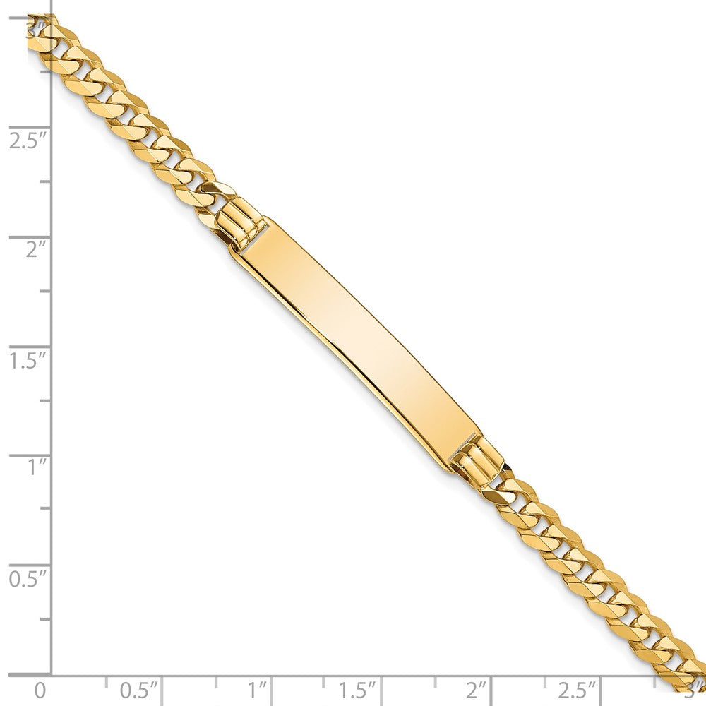 8 Inch 14K Curb Link Id Bracelet