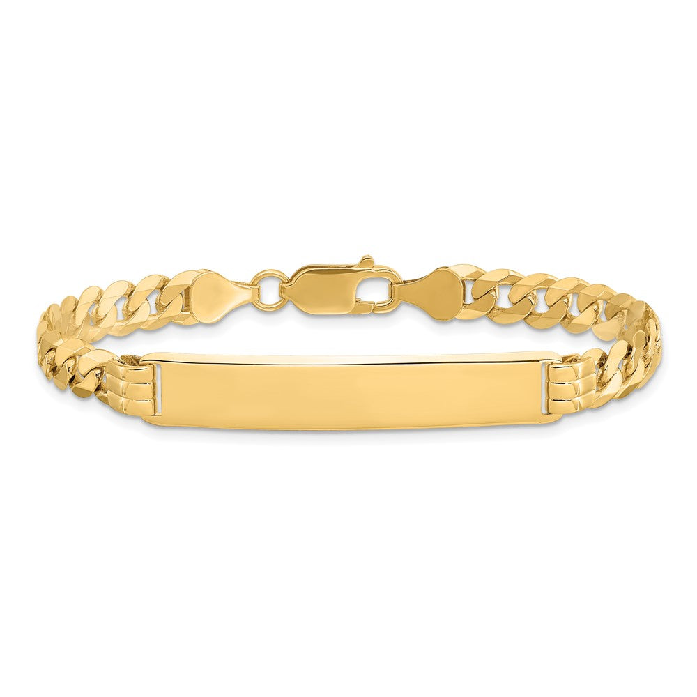 8 Inch 14K Curb Link Id Bracelet