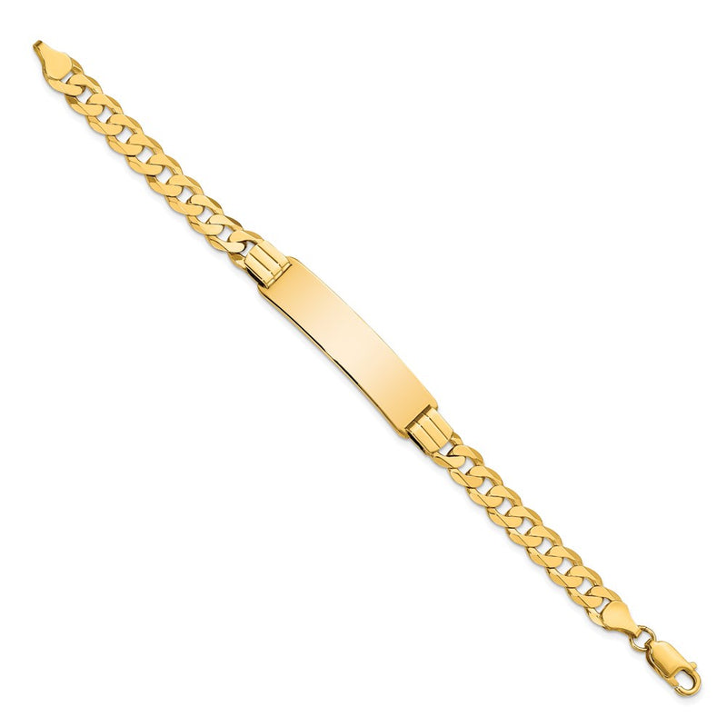 8 Inch 14K Curb Link Id Bracelet