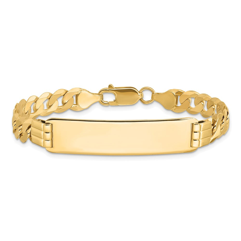 8 Inch 14K Curb Link Id Bracelet