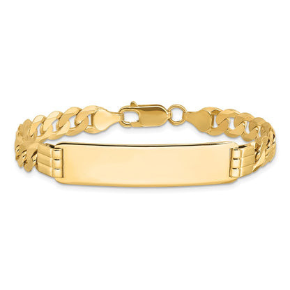 8 Inch 14K Curb Link Id Bracelet