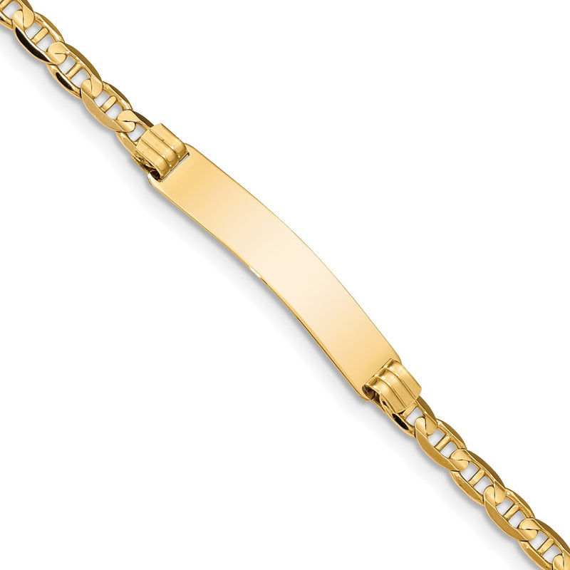 8 Inch 14K Anchor Link Id Bracelet