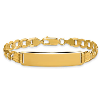 7 Inch 14K Curb Link Id Bracelet