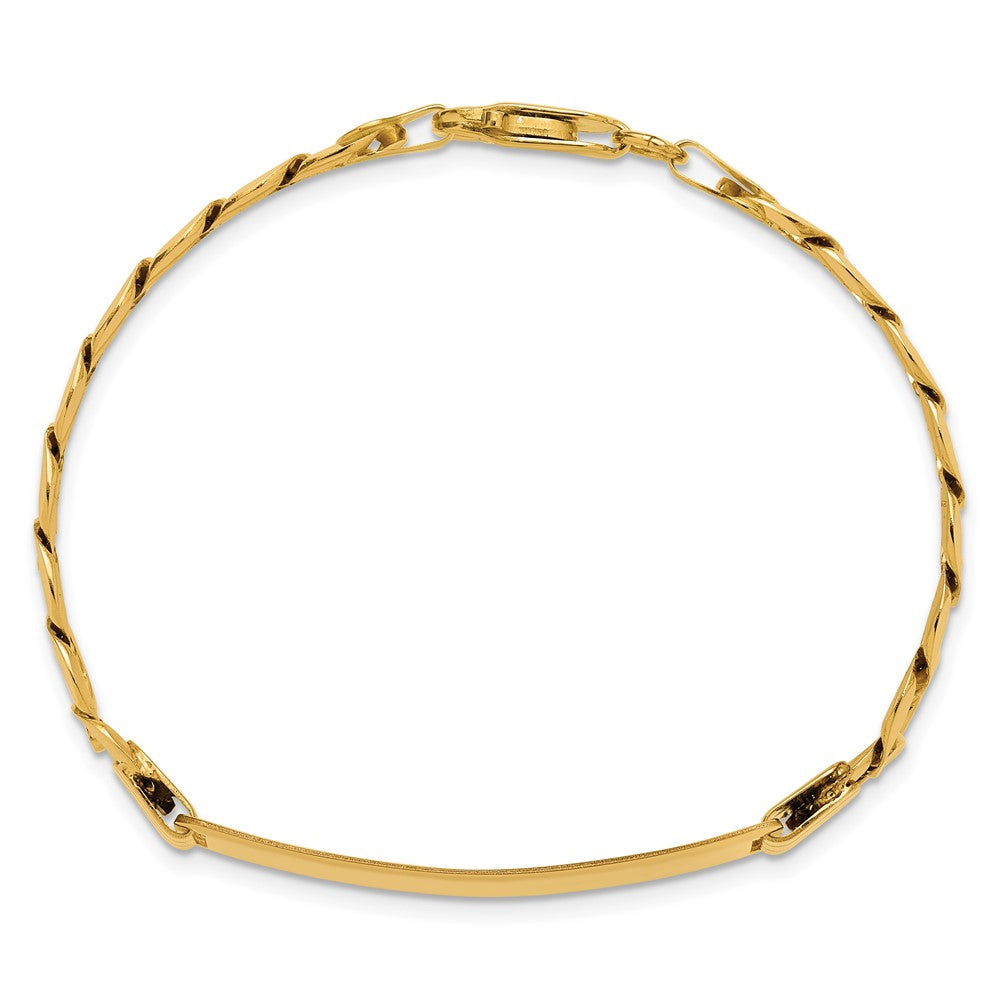 7 Inch 14K Curb Link Id Bracelet