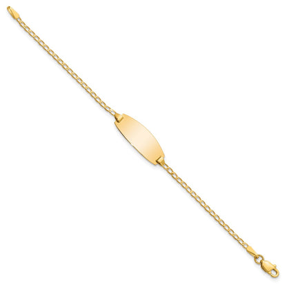 5.5 Inch 14K Oval Curb Id Bracelet
