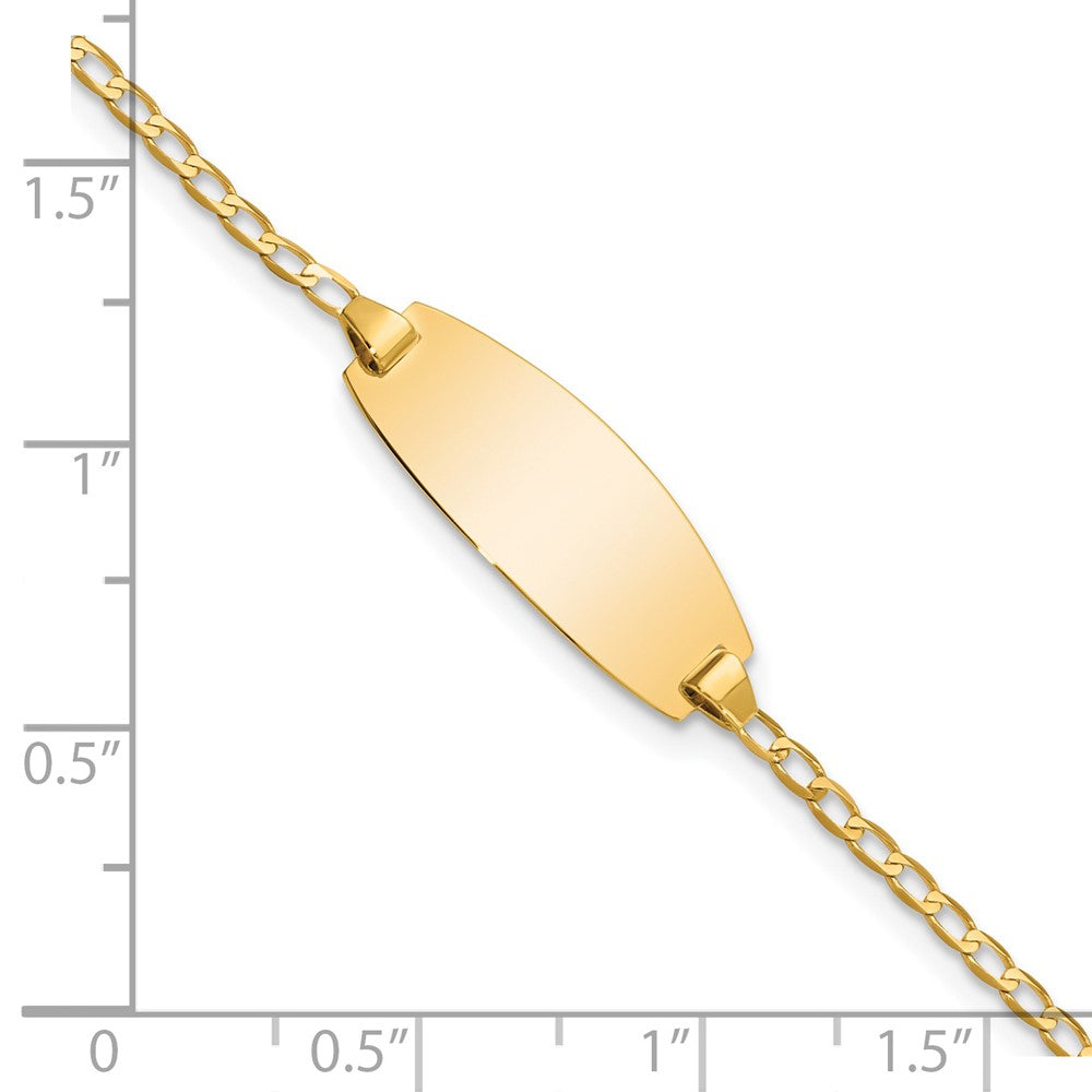 5.5 Inch 14K Oval Curb Id Bracelet
