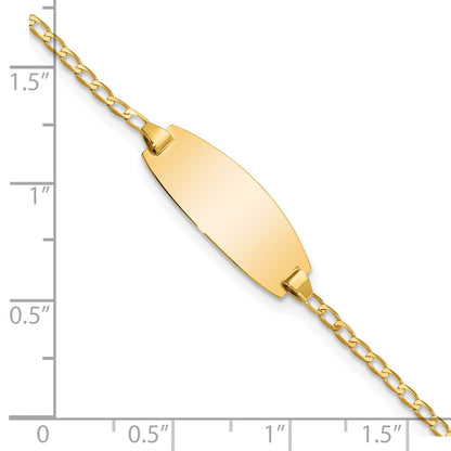 5.5 Inch 14K Oval Curb Id Bracelet