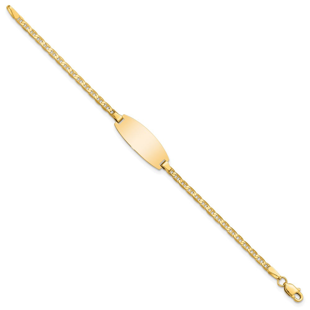 5.5 Inch 14K Oval Anchor Id Bracelet