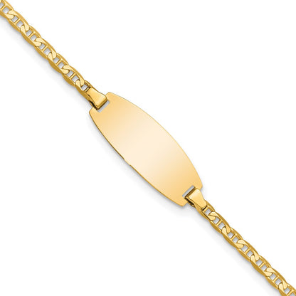 5.5 Inch 14K Oval Anchor Id Bracelet