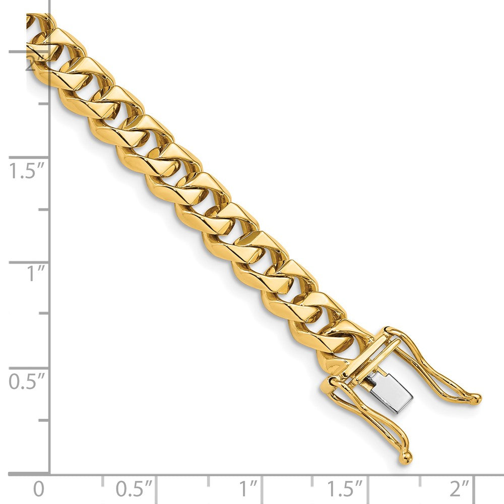 14k Yellow Gold 7mm Hand-Polished Traditional Link Chain Necklace