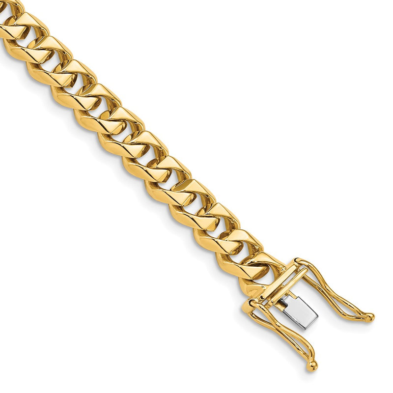 14k Yellow Gold 7mm Hand-Polished Traditional Link Chain Necklace