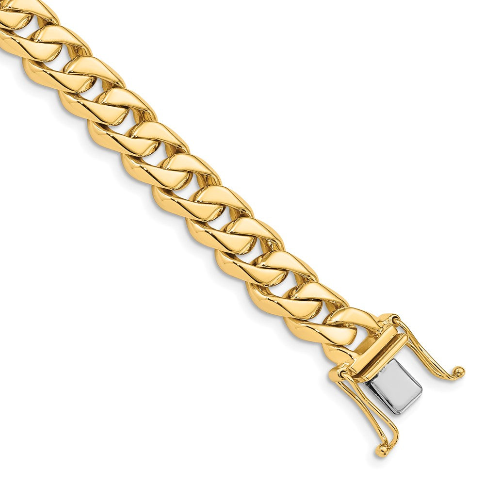 14k Yellow Gold 8.5mm Hand-Polished Traditional Link Chain Necklace
