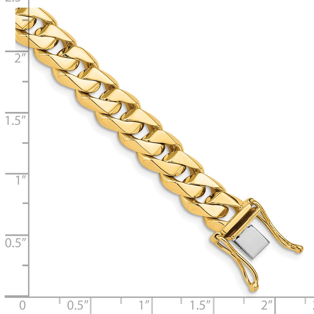 14k Yellow Gold 8.6mm Hand-polished Traditional Link Chain Necklace