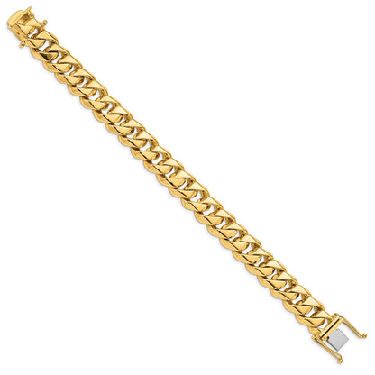 14k Yellow Gold 14mm Hand-Polished Traditional Link Chain Bracelet