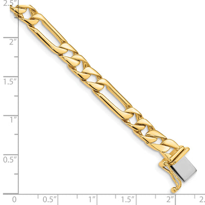 Solid 14K Yellow Gold 24 inch 6mm Hand Polished Figaro Link with Box Catch Clasp Chain Necklace