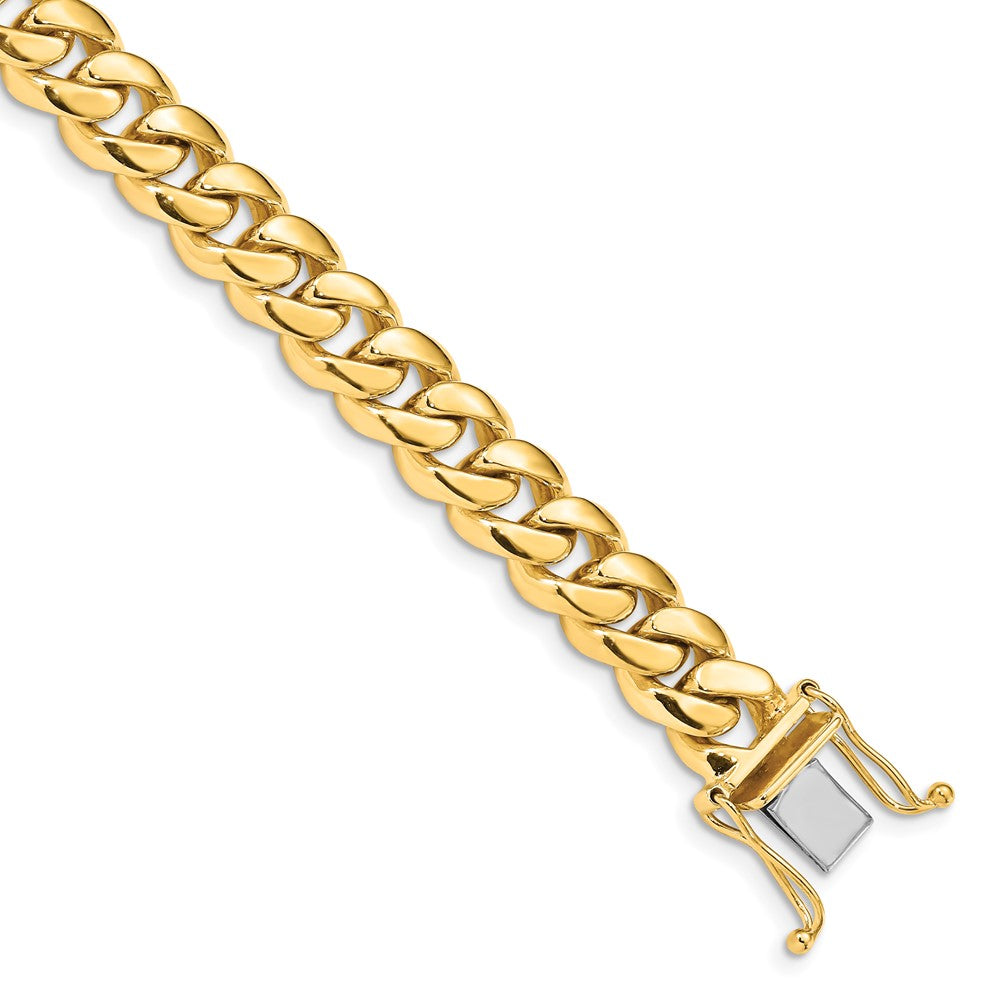 14k Yellow Gold 8.7mm Hand-polished Miami Cuban Chain Link Bracelet