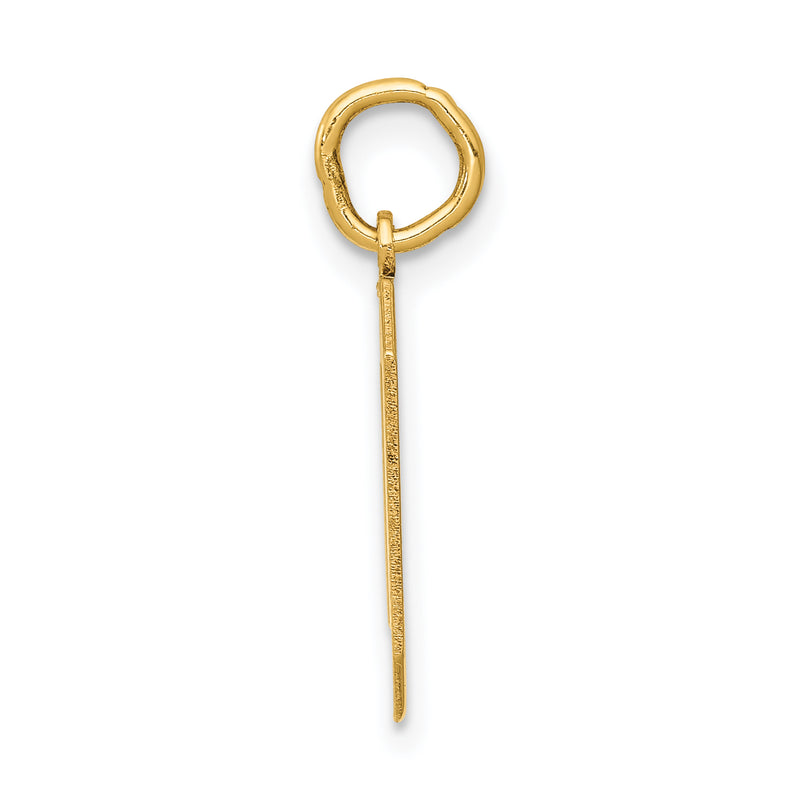 14k Yellow Gold 14k Medium Polished Number 0 Charm