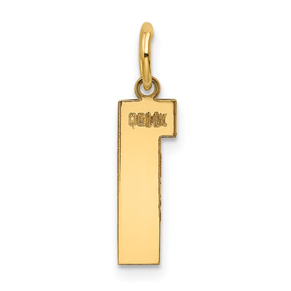 14k Yellow Gold 14k Medium Polished Number 1 Charm