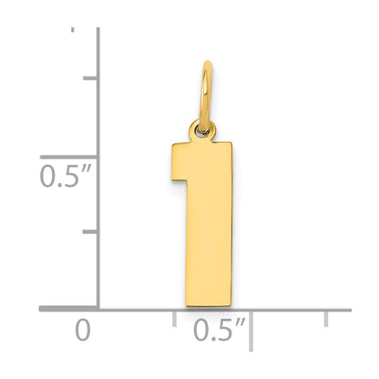 14k Yellow Gold 14k Medium Polished Number 1 Charm