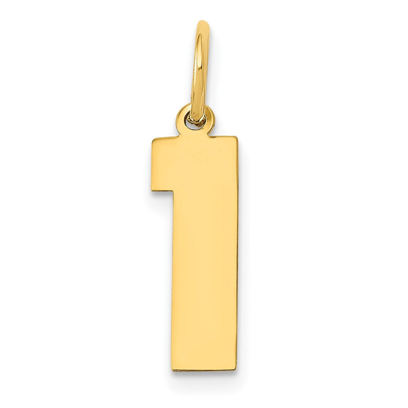 14k Yellow Gold 14k Medium Polished Number 1 Charm