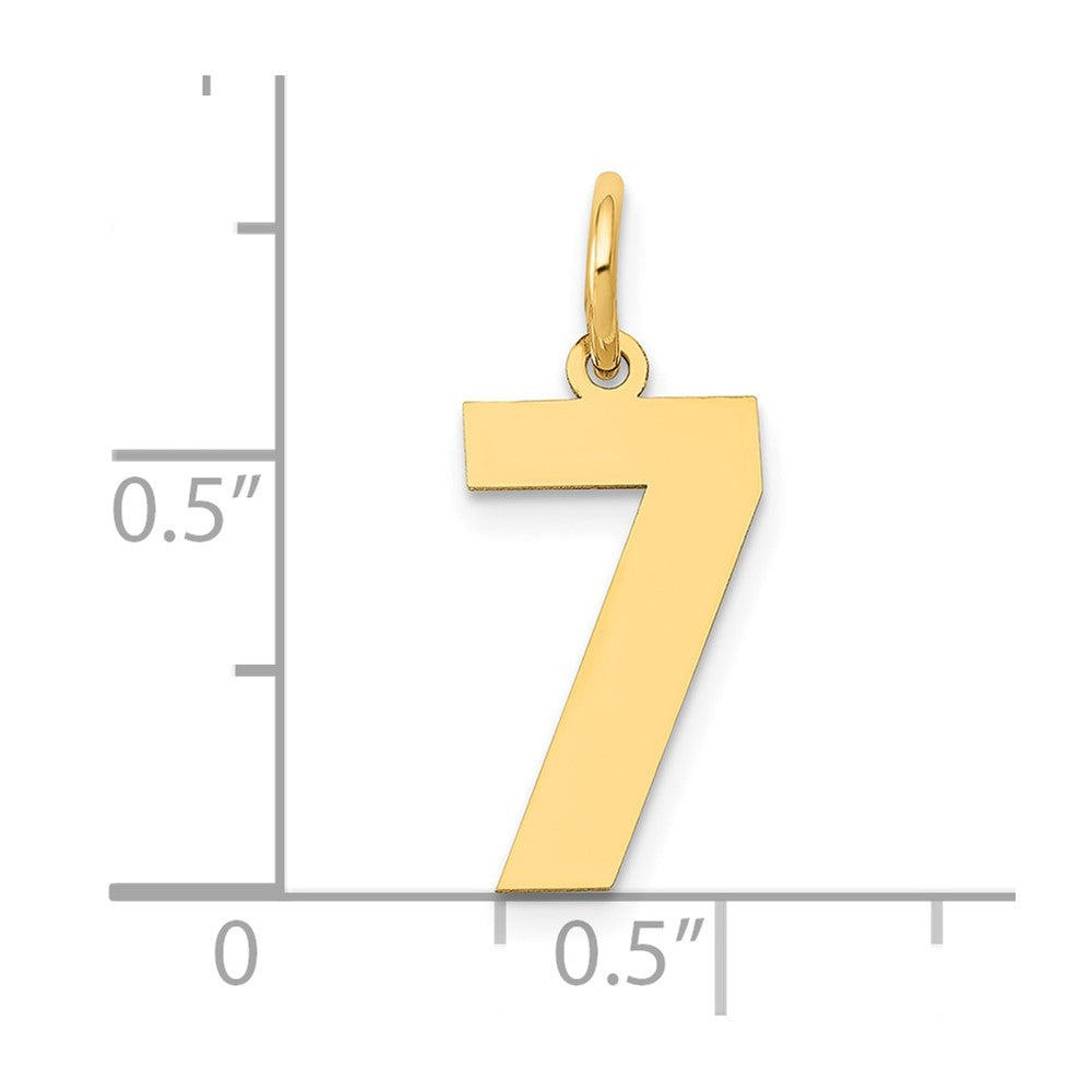 14k Yellow Gold 14k Medium Polished Number 7 Charm