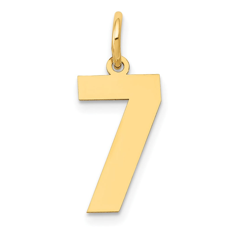 14k Yellow Gold 14k Medium Polished Number 7 Charm